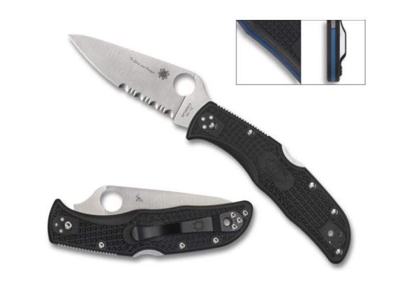 NEW SPYDERCO ENDELA LIGHTWEIGHT THIN BLUE LINE