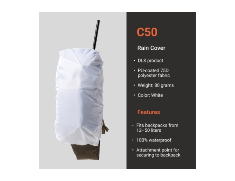NEW VORN RAIN COVER 50 LTR SNOW WHITE