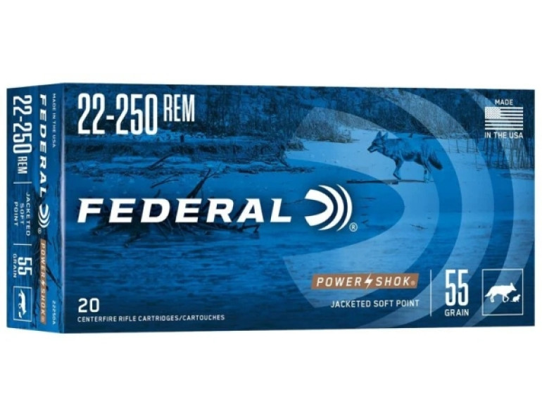 NEW FEDERAL 22-250 55 GRAIN SOFT POINT