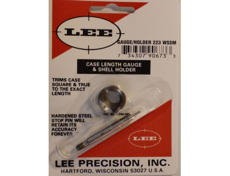 NEW LEE CASE LENGTH GAUGE & SHELL HOLDER 223 WSSM