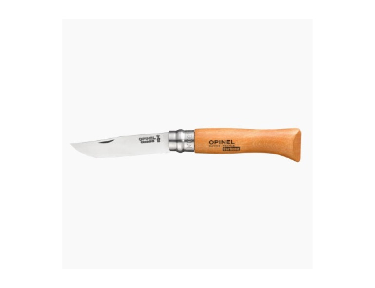 NEW OPINEL NO 8 CARBON STEEL LOCKING KNIFE
