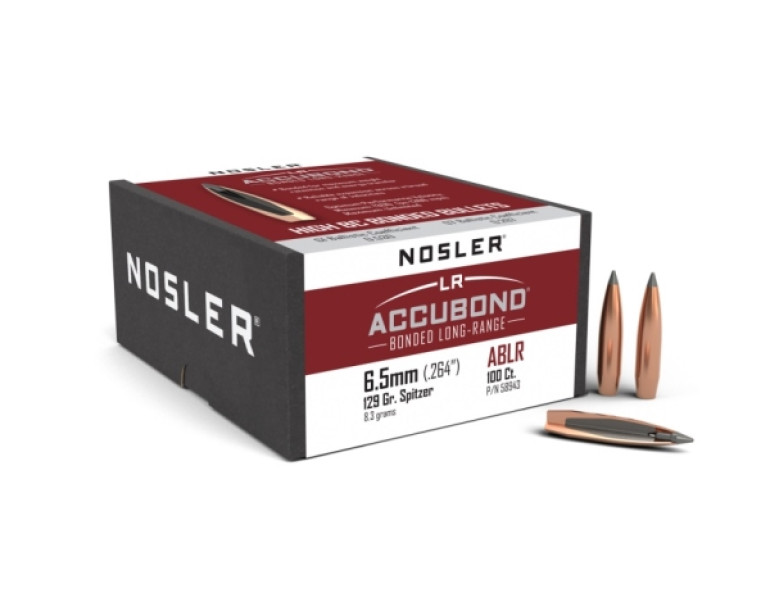 NEW NOSLER 6.5MM 129 GRAIN ACCUBOND  #NLP58943