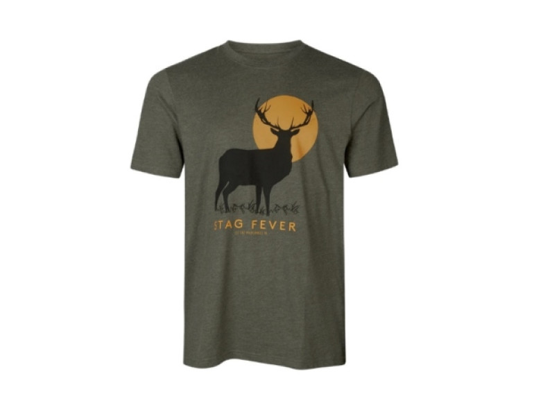 NEW SEELAND STAG FEVER T-SHIRT GREEN MELANGE